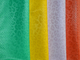 Πράσινο/κίτρινο/πορφυρό/πορτοκαλί PU ύφασμα δέρματος, PU δέρμα 240gsm yk033
