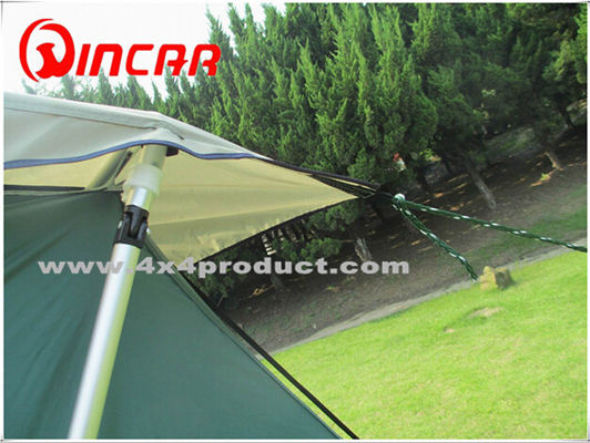 150D σκηνή υφάσματος της Οξφόρδης και Awning πράσινα 2.5m × 2m για τη στρατοπέδευση