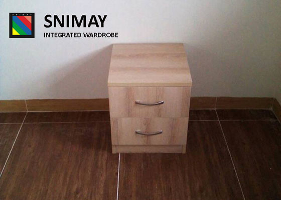Τεχνητό δέρμα ξύλινο Nightstand με τα συρτάρια, πίνακας νύχτας