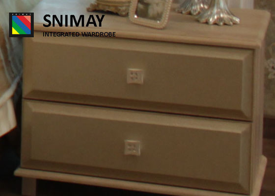 Τεχνητό δέρμα ξύλινο Nightstand με τα συρτάρια, πίνακας νύχτας