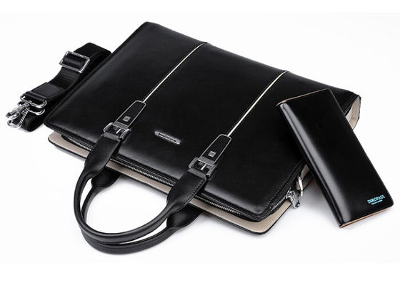 Satchel επιχειρησιακών χαρτοφυλάκων των ατόμων δέρματος τσάντα με την ανθεκτική ζώνη ώμων