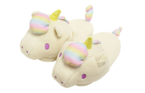 DAS Einhorn - weiche pantoffeln παντόφλες βελούδου χειμερινών σπιτιών για τις κυρίες κοριτσιών