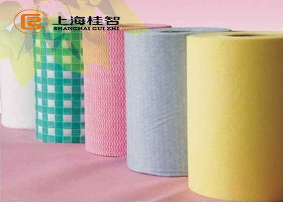 ο κυματισμένος πολυεστέρας spunlace σκουπίζει viscose ρόλων spunlace σκουπίζει τον καθαρισμό κουζινών ρόλων σκουπίζει το οικιακό καθαρίζοντας ύφασμα